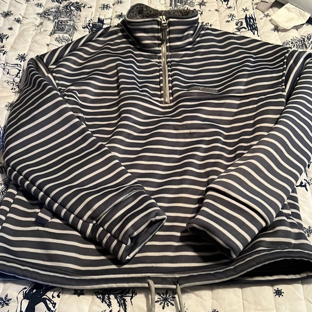 Simply southern zip neck top
